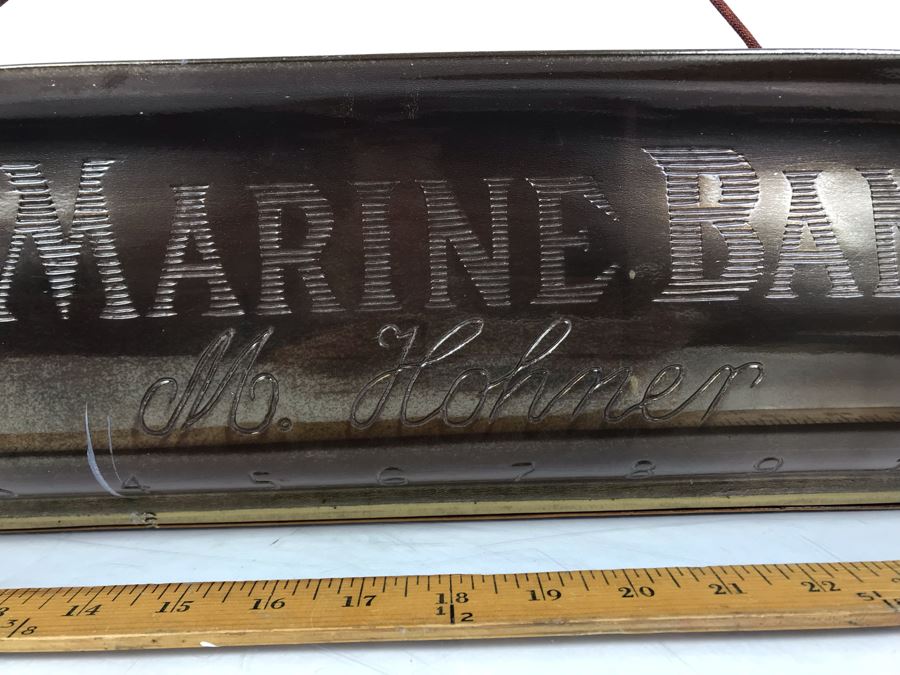 Rare LARGE 24'L Vintage M. Hohner Harmonica Marine Band Store Display Advertising [Photo 6]