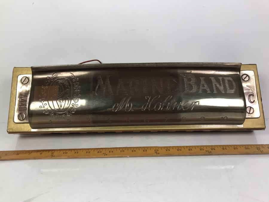 Rare LARGE 24'L Vintage M. Hohner Harmonica Marine Band Store Display Advertising [Photo 11]