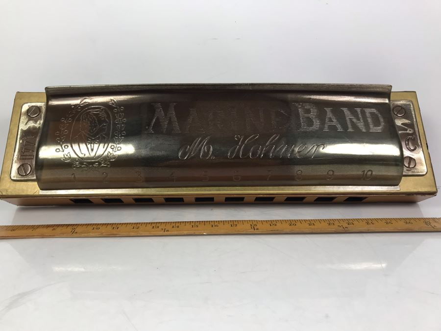 Rare LARGE 24'L Vintage M. Hohner Harmonica Marine Band Store Display Advertising [Photo 9]