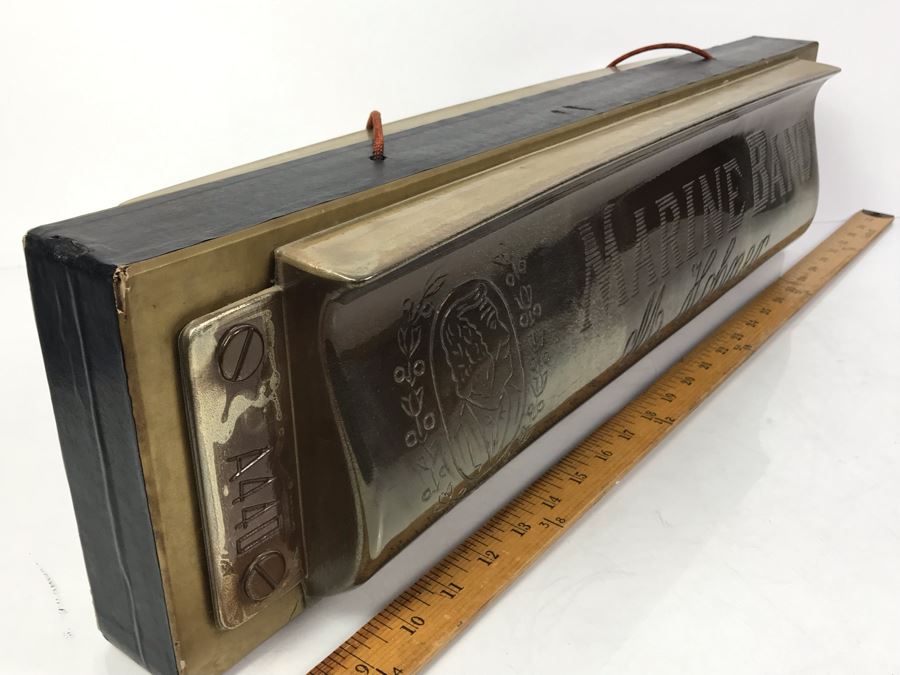 Rare LARGE 24'L Vintage M. Hohner Harmonica Marine Band Store Display Advertising [Photo 14]