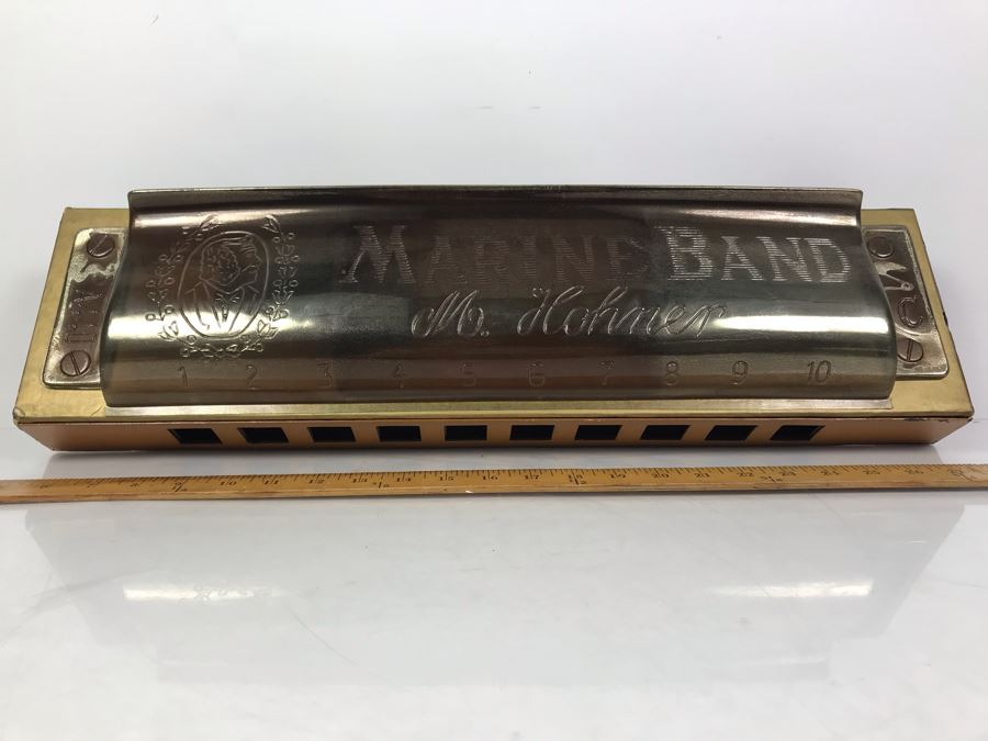 Rare LARGE 24'L Vintage M. Hohner Harmonica Marine Band Store Display Advertising [Photo 10]