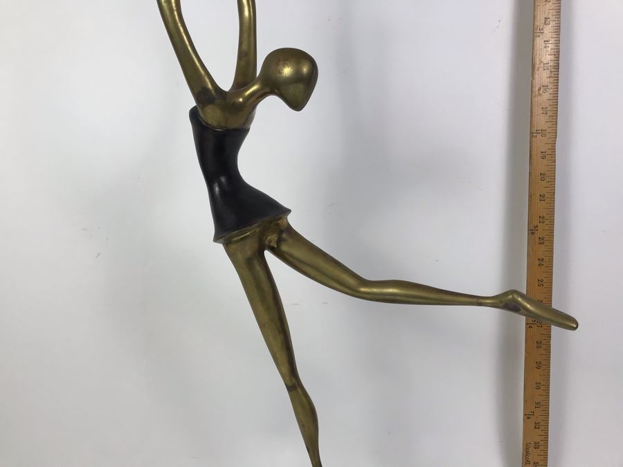 Vintage Brass Ballerina Statue Sculpture 33'H [Photo 4]