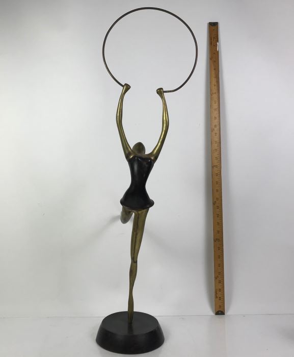 Vintage Brass Ballerina Statue Sculpture 33'H [Photo 9]