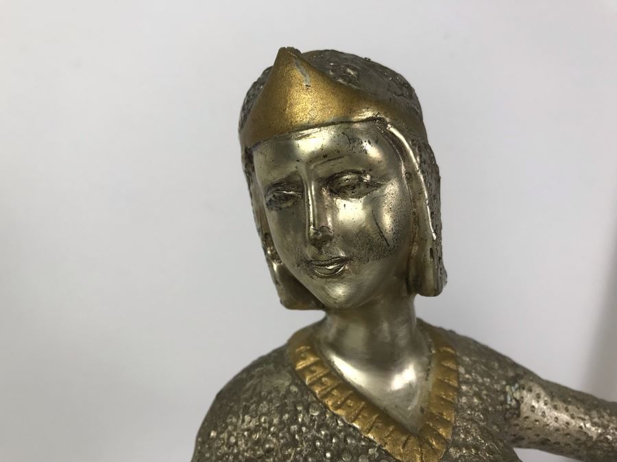 Signed Louis Icart Statue 21'H - Note That Tips Of Fingers On One Hand Are Missing [Photo 4]