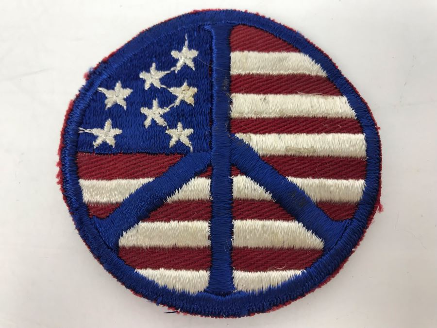 Vintage American Flag Peace Patch