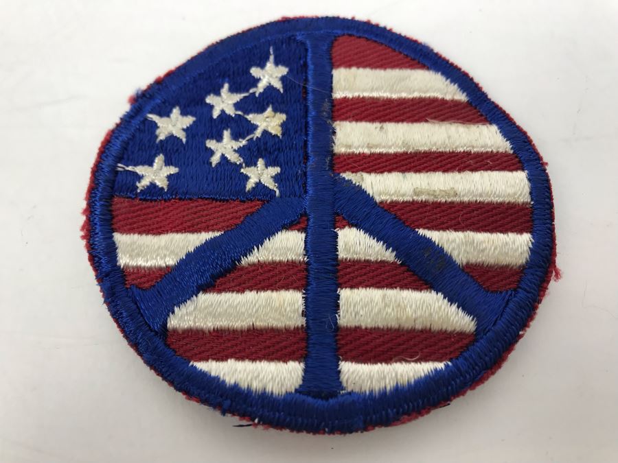 Vintage American Flag Peace Patch