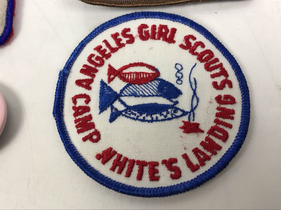 Collectibles Lot With Pins, Patches, Buttons, Keychains: Sit On It Fonzie Button, Word From Microsoft, Dodgers Belt Buckle And Keychain, Brownie Brooch, Vintage Computer Automation Medal, Pan Am Button And More - See Photos [Photo 18]