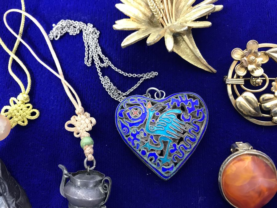 Costume Jewelry Lot With Some Silver: Monet, Trifari, Kramer, Coro ...