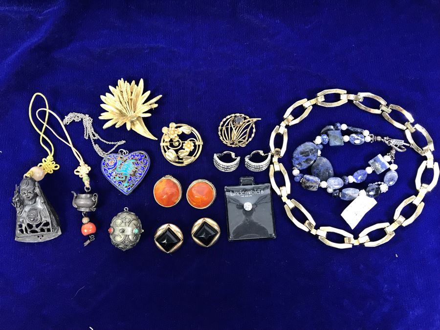 Costume Jewelry Lot With Some Silver: Monet, Trifari, Kramer, Coro - See Photos
