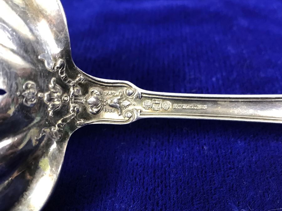 English Sterling Silver Serving Spoon 105.4g [Photo 11]