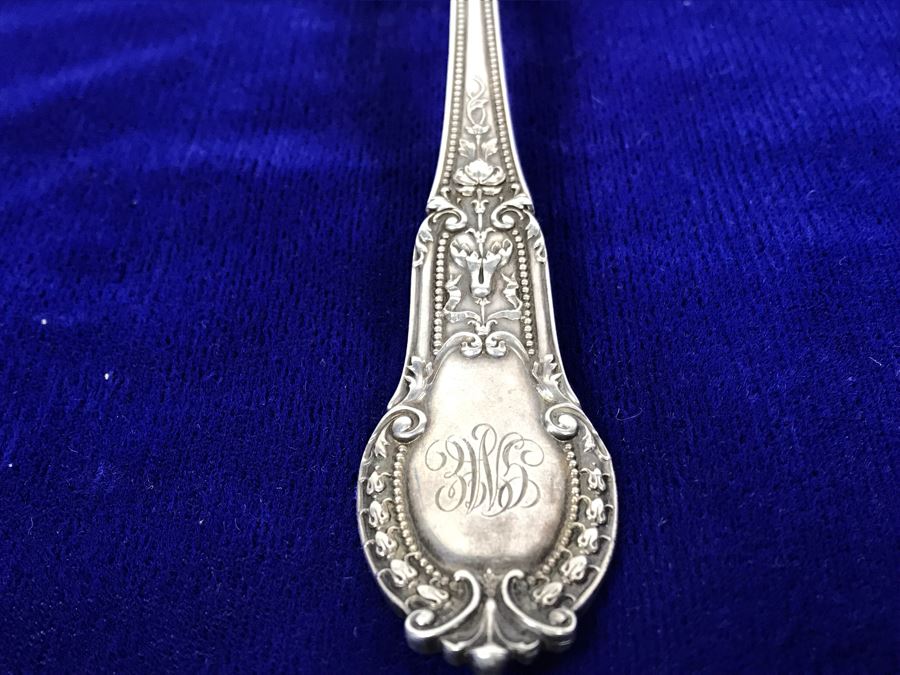English Sterling Silver Serving Spoon 105.4g [Photo 5]