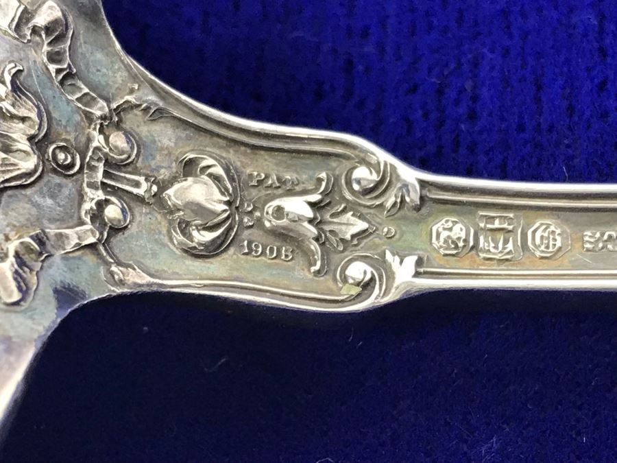 English Sterling Silver Serving Spoon 105.4g [Photo 14]