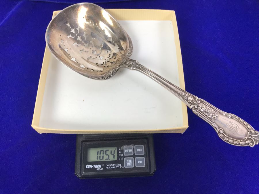 English Sterling Silver Serving Spoon 105.4g [Photo 16]