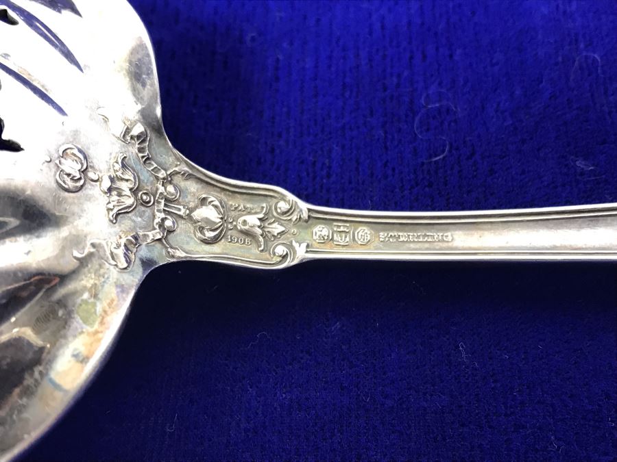 English Sterling Silver Serving Spoon 105.4g [Photo 12]