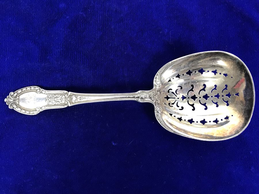 English Sterling Silver Serving Spoon 105.4g [Photo 2]