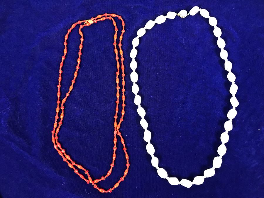 Pair Of Vintage Signed Miriam Haskell Necklaces [Photo 3]