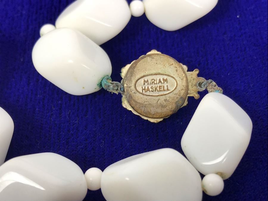 Pair Of Vintage Signed Miriam Haskell Necklaces [Photo 6]