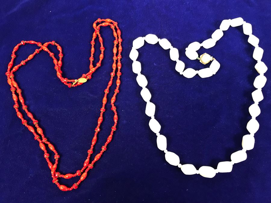Pair Of Vintage Signed Miriam Haskell Necklaces [Photo 7]