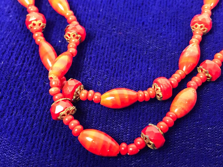 Pair Of Vintage Signed Miriam Haskell Necklaces [Photo 4]