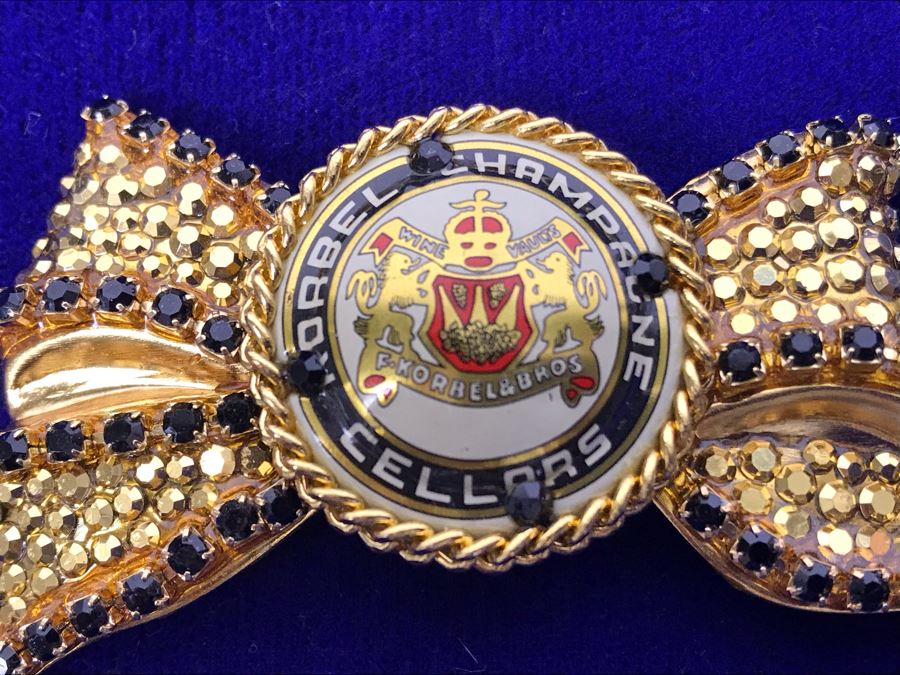 Signed Cheryl Berez Brooch Korbel Champagne Cellars Brooch Pin [Photo 4]