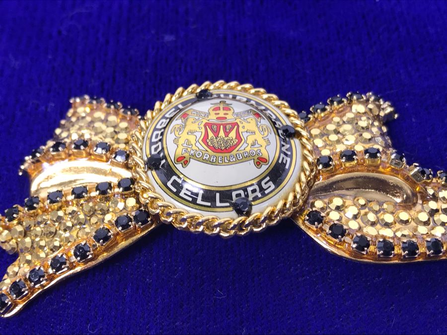 Signed Cheryl Berez Brooch Korbel Champagne Cellars Brooch Pin [Photo 5]