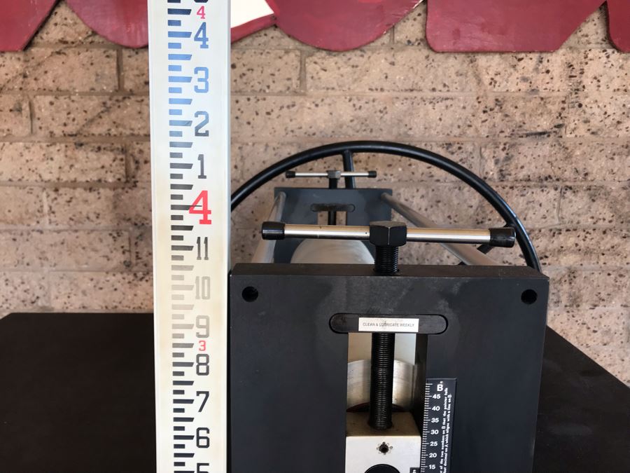 Rare Ettan Press Co Etching Press San Diego, CA With Custom Steel Frame Base Desirable High Quality Print Making Press MS-3 Etching Press 24.25 X 48 X .75' 280LBS Estimate $3,000 [Photo 26]