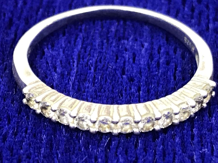 Pair Of Sterling Silver Rings, Sterling Silver Chocker Necklace And Pair Of Sterling Silver Earrings 30.3g [Photo 10]