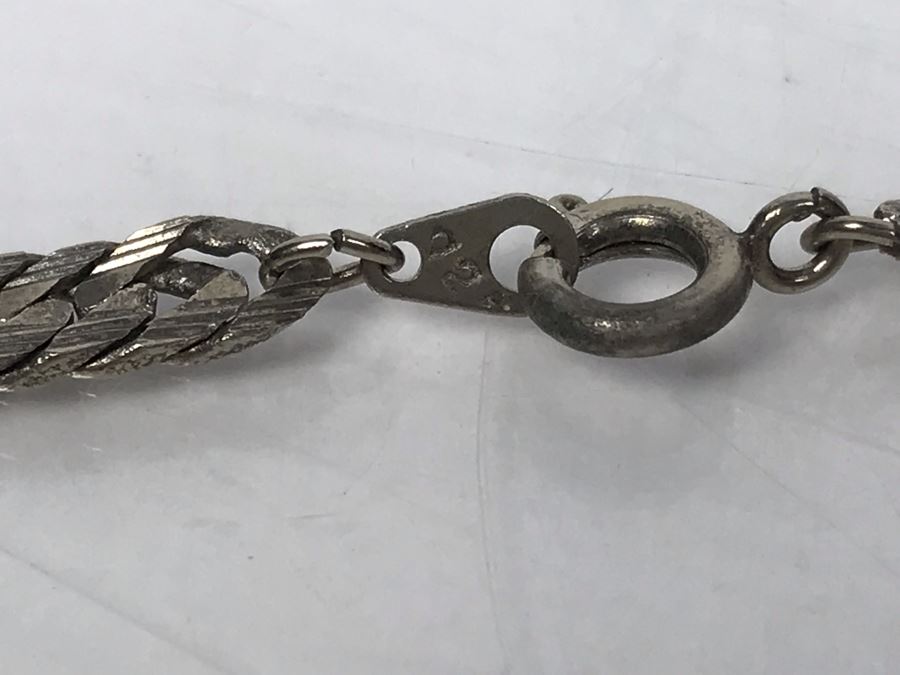 Sterling Silver Herringbone Necklace 18.6g [Photo 3]