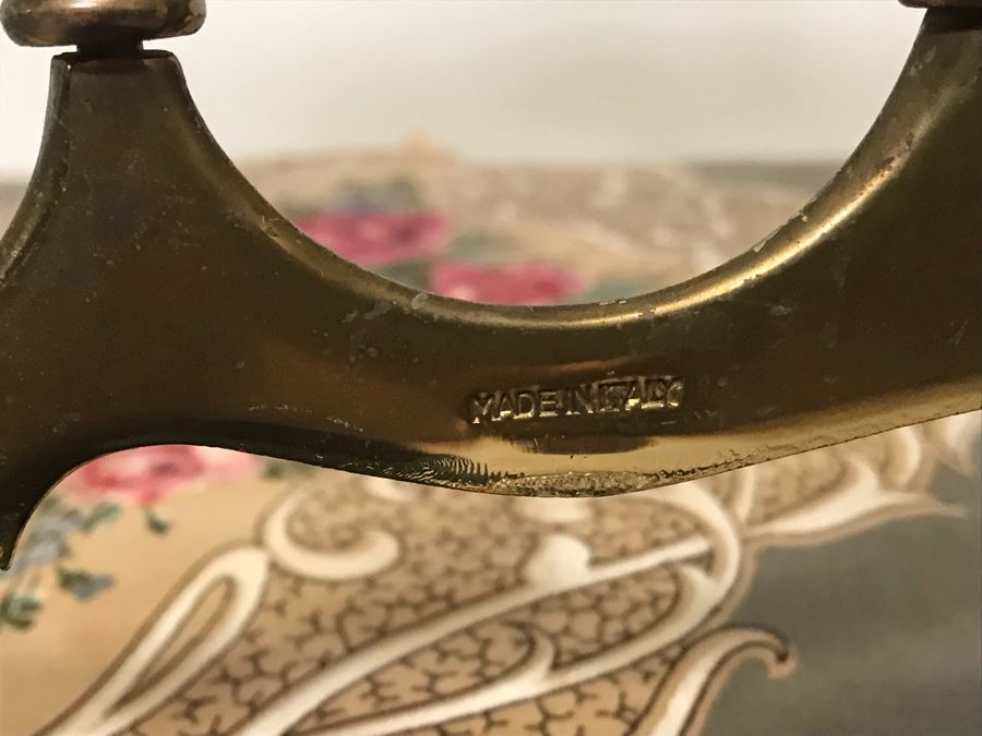 Pair Of Stunning Vintage Italian Brass Chiavari Chairs Hollywood Regency Estimate $1,000 [Photo 12]