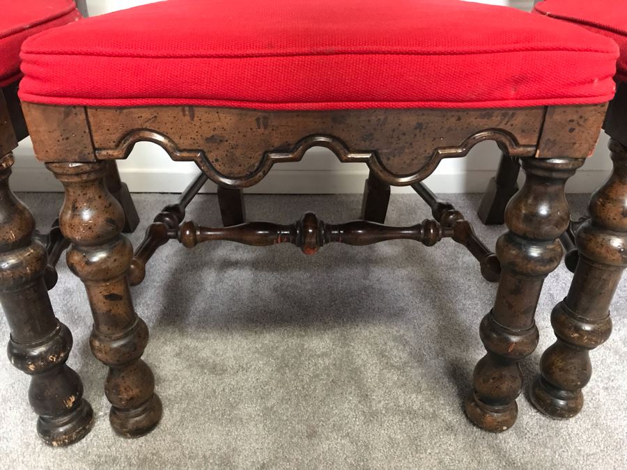 Set Of (3) Vintage Cane High Back Chairs [Photo 8]