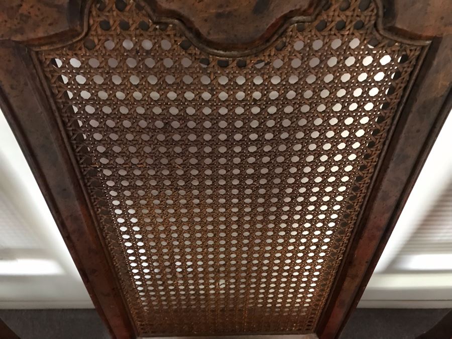 Set Of (3) Vintage Cane High Back Chairs [Photo 6]