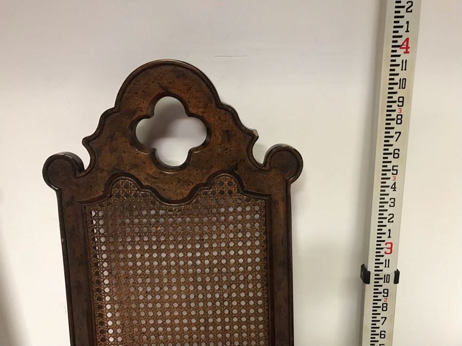 Set Of (3) Vintage Cane High Back Chairs [Photo 9]