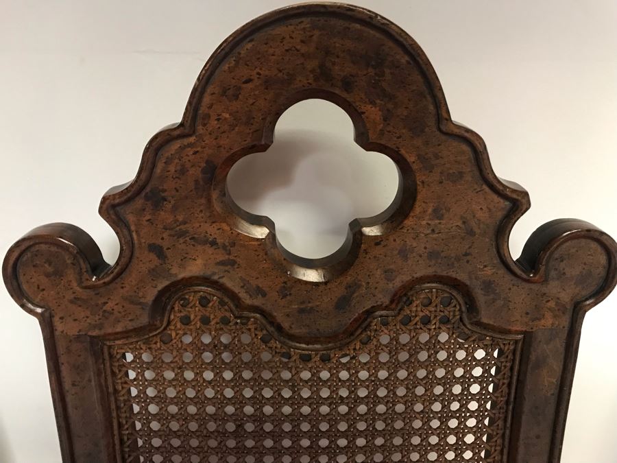 Set Of (3) Vintage Cane High Back Chairs [Photo 5]