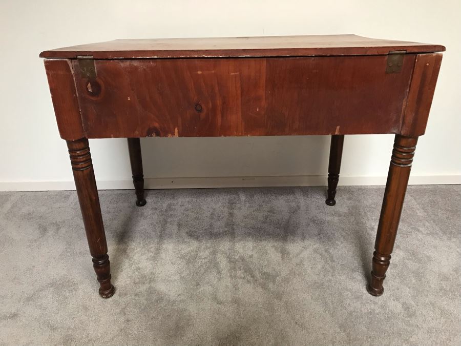 Primitive Slant Top Desk With Hinged Top And Storage 37'W X 25'D X 31'H [Photo 12]