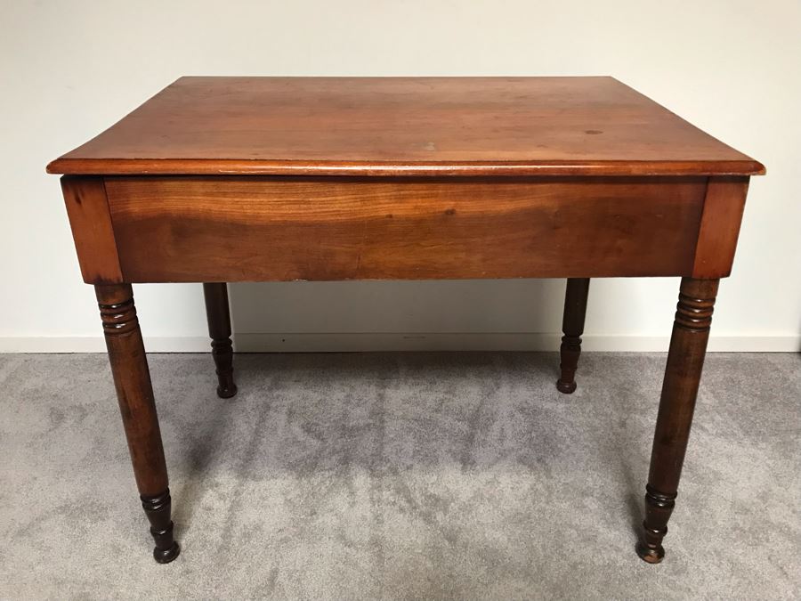 Primitive Slant Top Desk With Hinged Top And Storage 37'W X 25'D X 31'H [Photo 1]