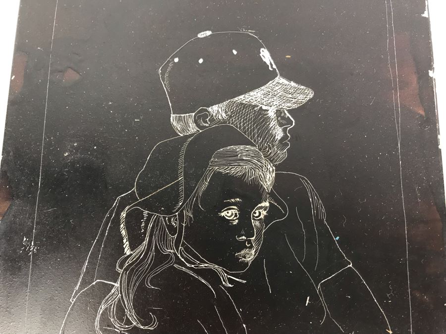 Pair Of Artist Etched Etching Plates 6' X 9' [Photo 3]