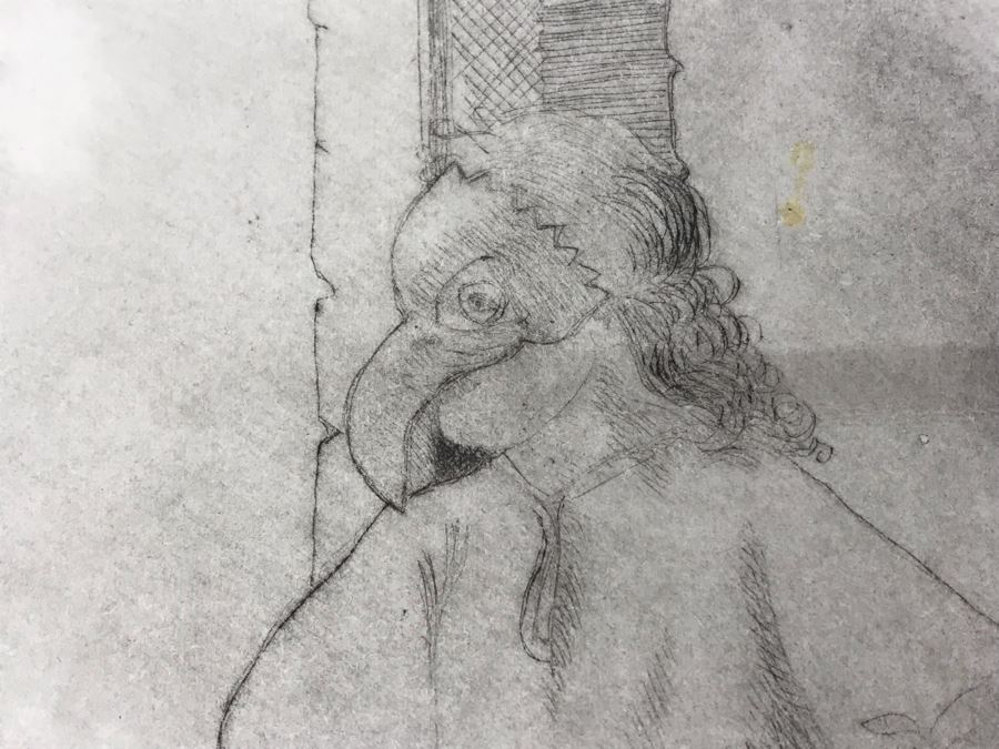 Original Artist Etched Etching Zinc Plate With Etching On Paper Of Plate 6' X 9' [Photo 5]