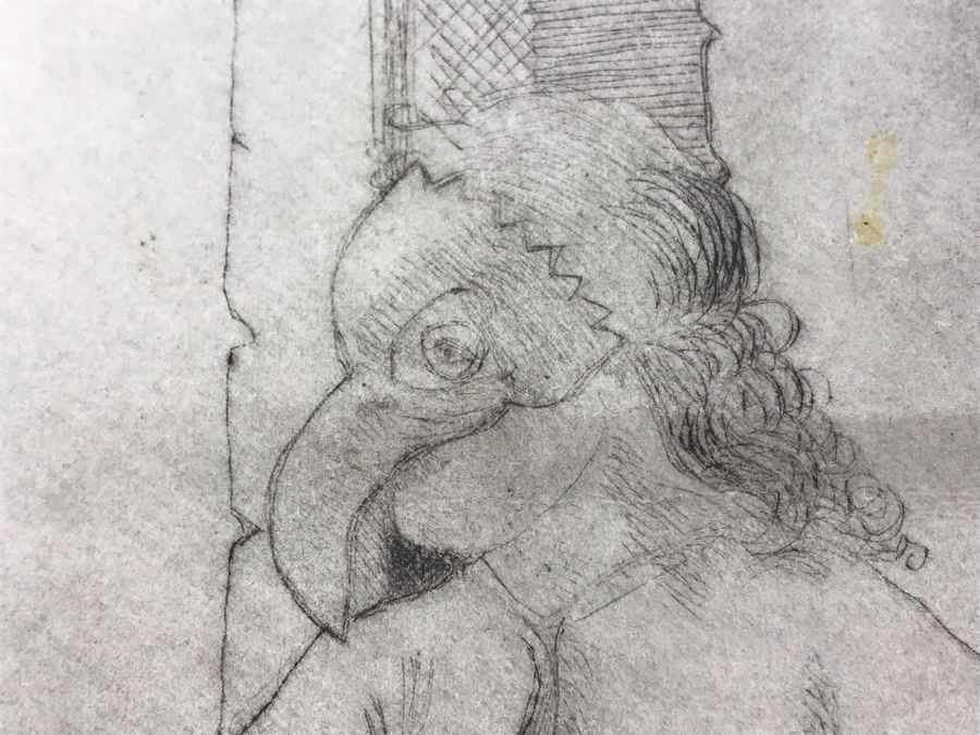 Original Artist Etched Etching Zinc Plate With Etching On Paper Of Plate 6' X 9' [Photo 6]