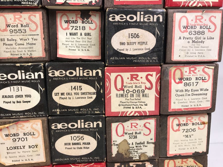 HUGE Lot Of Vintage Player Piano Rolls And Player Piano Pump [Photo 7]