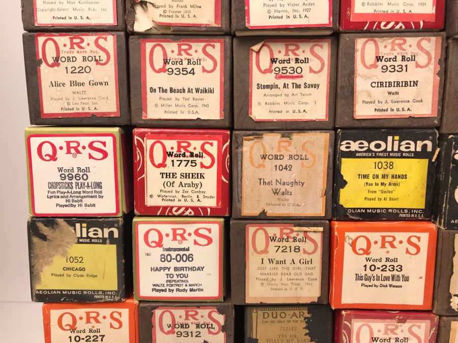 HUGE Lot Of Vintage Player Piano Rolls And Player Piano Pump [Photo 9]