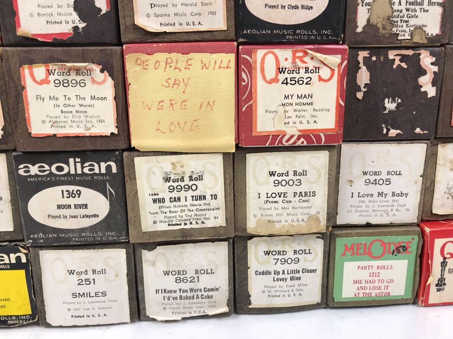 HUGE Lot Of Vintage Player Piano Rolls And Player Piano Pump [Photo 5]