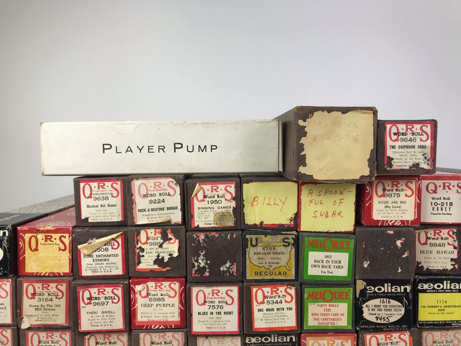HUGE Lot Of Vintage Player Piano Rolls And Player Piano Pump [Photo 13]