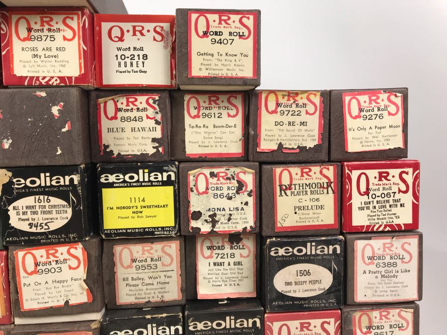 HUGE Lot Of Vintage Player Piano Rolls And Player Piano Pump [Photo 12]