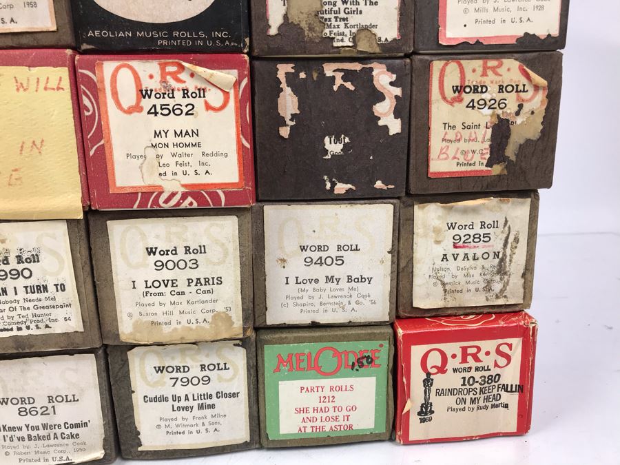 HUGE Lot Of Vintage Player Piano Rolls And Player Piano Pump [Photo 6]