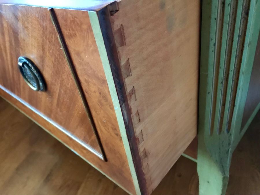 Stunning Vintage Chest Of Drawers Dresser With Painted Floral Design Purchased In Hollywood CA [Photo 9]