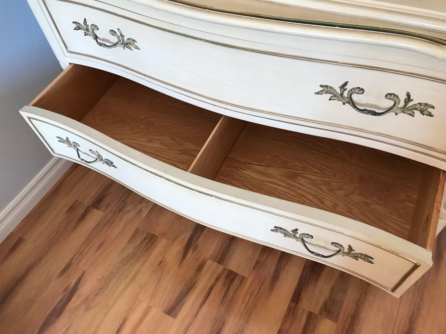 French Provincial Tall 3 Drawer Dresser With 2 Door Cabinet By Drexel [Photo 7]