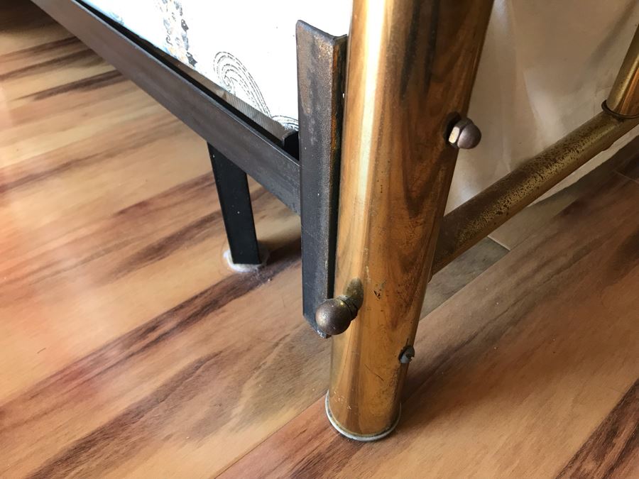 Vintage Queen Size Brass Bed Frame - Does Not Include Mattress, Box Spring Or Bedding [Photo 8]