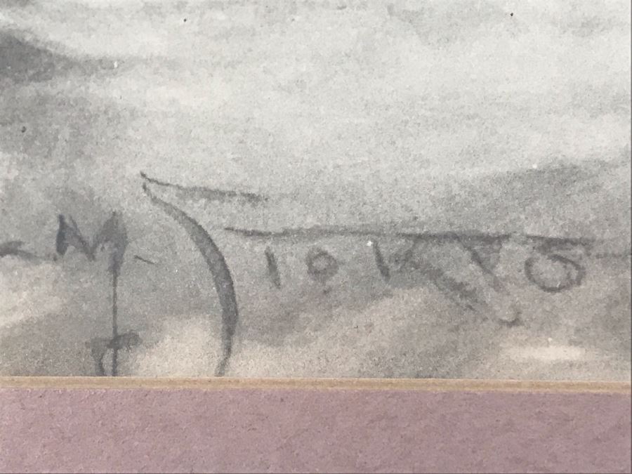 Original Vintage Seascape Painting Of Girl Carrying Pail Signed By Artist [Photo 9]