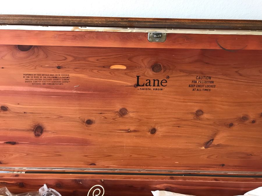 LANE Cedar Hope Chest With Carved Wood Accents Sold Empty [Photo 9]