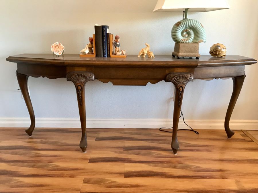 Stunning Vintage Wooden Hallway Entry Table Retailed For $1,600